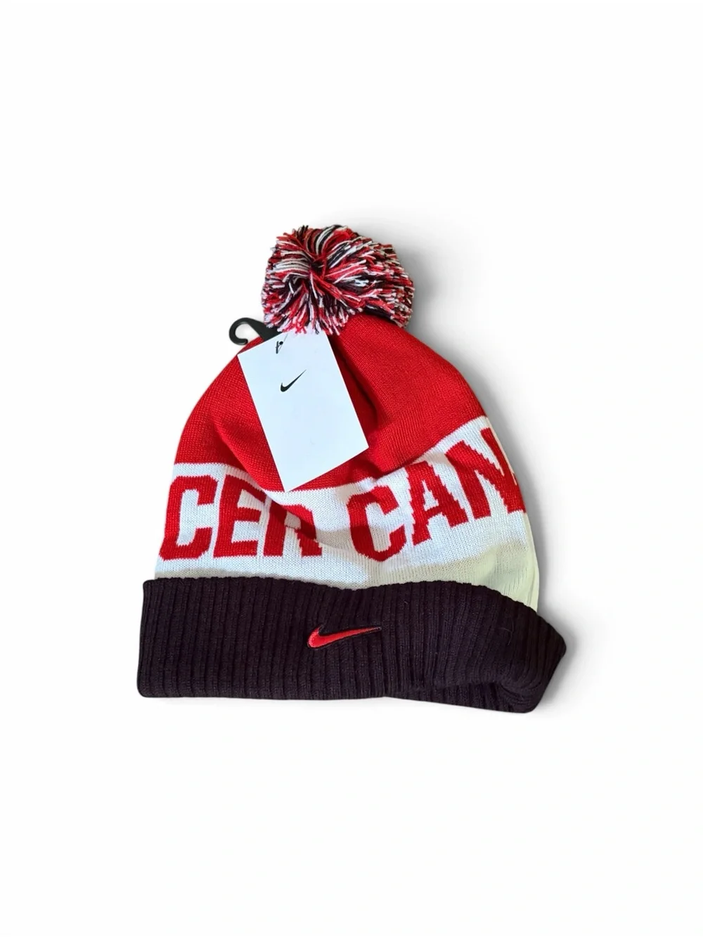 Canada Soccer Nike Pom Cuffed Beanie Hat Cap